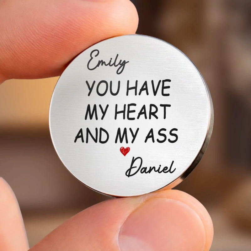 Custom Photo Pocket Hug - Personalized Anniversary Wedding Gifts For Husband And Wife, Him And Her - This Little Hug Holds All My Love