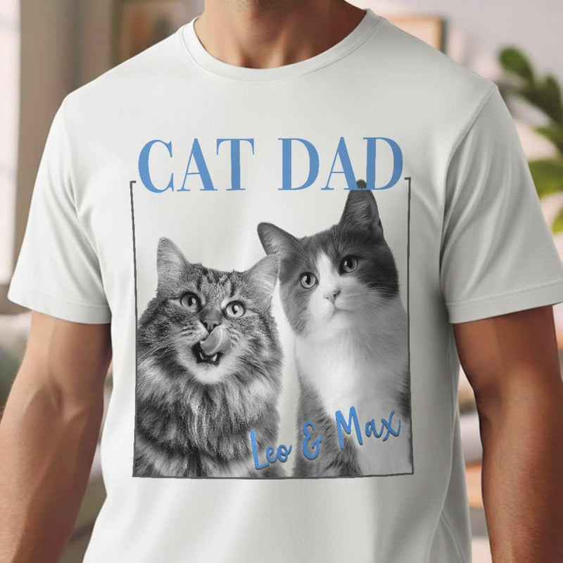 Custom Photo Unisex T-shirt, Premium T-shirt, Hoodie - Personalized Birthday Gifts For Dog Cat Lovers, Dog Dad And Mom, Cat Owners - Proud Cat Mom Energy