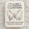 Custom LED Compact Makeup Mirror - Personalized Anniversary Wedding Gifts For Husband And Wife, Him And Her - My Favorite Love Story