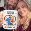 Custom 3D Inflated Effect Printed Mug - Personalized Anniversary Wedding Gifts For Husband And Wife, Him And Her - With You, Life’s Funnier