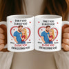Custom 3D Inflated Effect Printed Mug - Personalized Anniversary Wedding Gifts For Husband And Wife, Him And Her - With You, Life’s Funnier