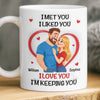 Custom 3D Inflated Effect Printed Mug - Personalized Anniversary Wedding Gifts For Husband And Wife, Him And Her - With You, Life’s Funnier