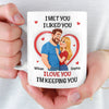 Custom 3D Inflated Effect Printed Mug - Personalized Anniversary Wedding Gifts For Husband And Wife, Him And Her - With You, Life’s Funnier