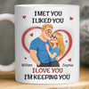 Custom 3D Inflated Effect Printed Mug - Personalized Anniversary Wedding Gifts For Husband And Wife, Him And Her - With You, Life’s Funnier