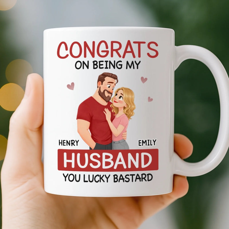 Custom Mug - Personalized Anniversary Wedding Gifts For Husband And Wife, Him And Her - Once Upon A Lifetime