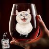 Custom Photo Wine Glass - Personalized Birthday Gifts For Dog Cat Lovers, Dog Dad And Mom, Cat Owners - Cheers To Dog Parents