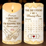 Custom LED Candle - Personalized Anniversary Wedding Gifts For Husband And Wife, Him And Her - Together We Build Something Real