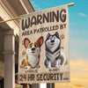 Custom Flag - Personalized Birthday Gifts For Dog Lovers, Dog Dad And Mom - Security Provided By Dogs