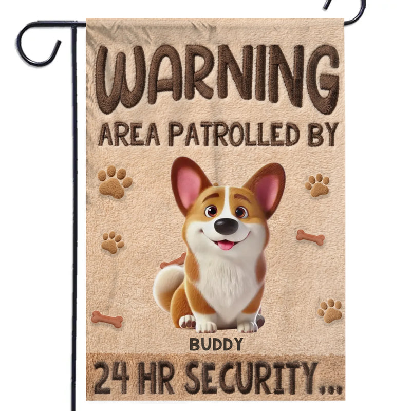 Custom Flag - Personalized Birthday Gifts For Dog Lovers, Dog Dad And Mom - Security Provided By Dogs
