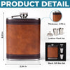 Custom Hip Flask Set - Personalized Anniversary Wedding Gifts For Husband And Wife, Him And Her - Built On Care And Time