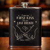 Custom Hip Flask Set - Personalized Anniversary Wedding Gifts For Husband And Wife, Him And Her - Together We Stay Soft