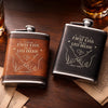 Custom Hip Flask Set - Personalized Anniversary Wedding Gifts For Husband And Wife, Him And Her - Together We Stay Soft