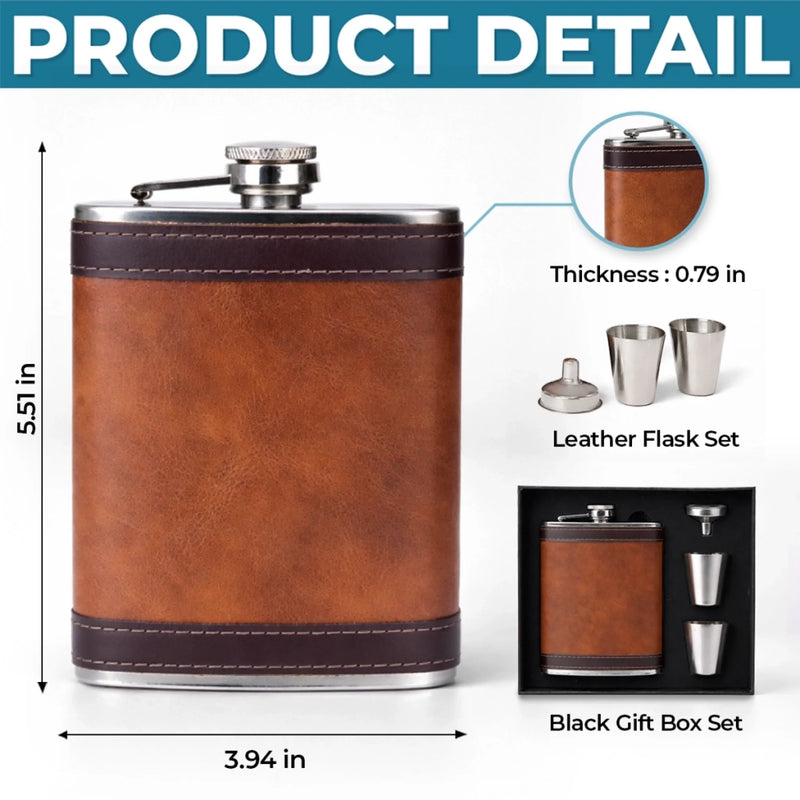 Custom Hip Flask Set - Personalized Anniversary Wedding Gifts For Husband And Wife, Him And Her - Love That Knows Home
