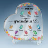 Custom Heart Shaped Acrylic Plaque - Personalized Mother's Day Gifts For Mom, Grandma - Love Grows In Our Family