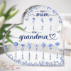 Custom Heart Shaped Acrylic Plaque - Personalized Mother's Day Gifts For Mom, Grandma -Two Generations One Love