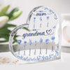 Custom Heart Shaped Acrylic Plaque - Personalized Mother's Day Gifts For Mom, Grandma -Two Generations One Love