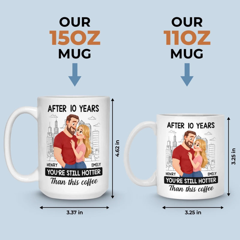 Custom Mug - Personalized Anniversary Wedding Gifts For Husband And Wife, Him And Her - Side By Side Feels Easy