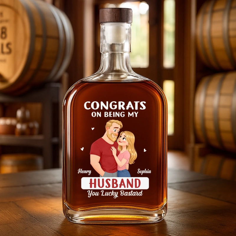 Custom Whiskey Bottle - Personalized Anniversary Wedding Gifts For Husband And Wife, Him And Her - Our Love Keeps Growing