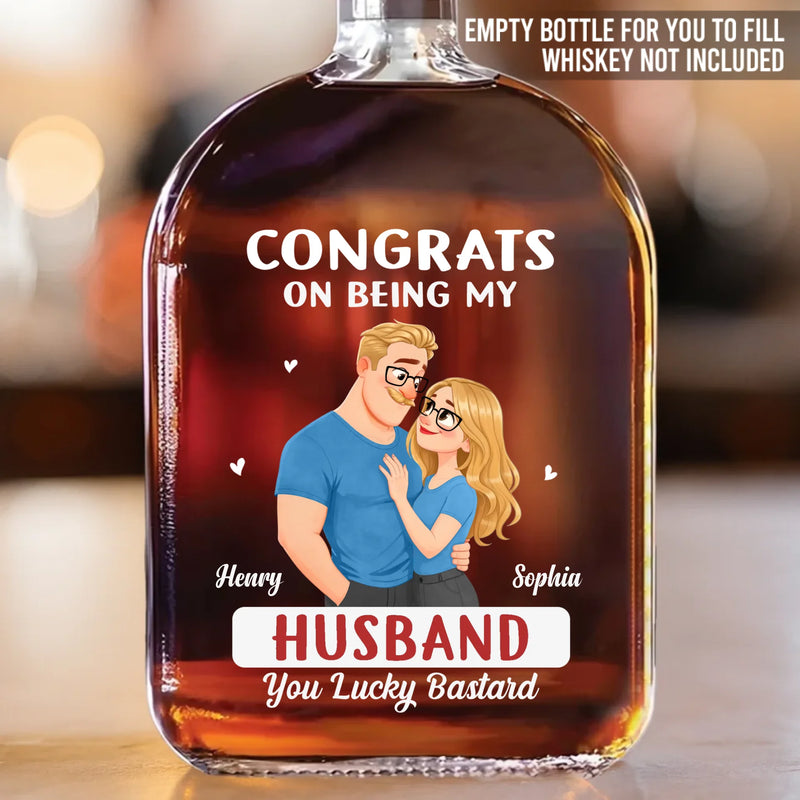 Custom Whiskey Bottle - Personalized Anniversary Wedding Gifts For Husband And Wife, Him And Her - Our Love Keeps Growing