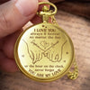 Custom Pocket Watch - Personalized Anniversary Wedding Gifts For Husband And Wife, Him And Her - Love Feels Right With You