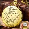 Custom Pocket Watch - Personalized Anniversary Wedding Gifts For Husband And Wife, Him And Her  - Together We Choose Us