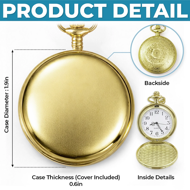 Custom Pocket Watch - Personalized Anniversary Wedding Gifts For Husband And Wife, Him And Her - Choosing You Again Today