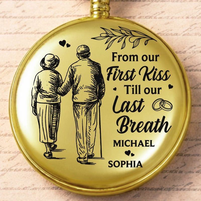 Custom Pocket Watch - Personalized Anniversary Wedding Gifts For Husband And Wife, Him And Her - Choosing You Again Today
