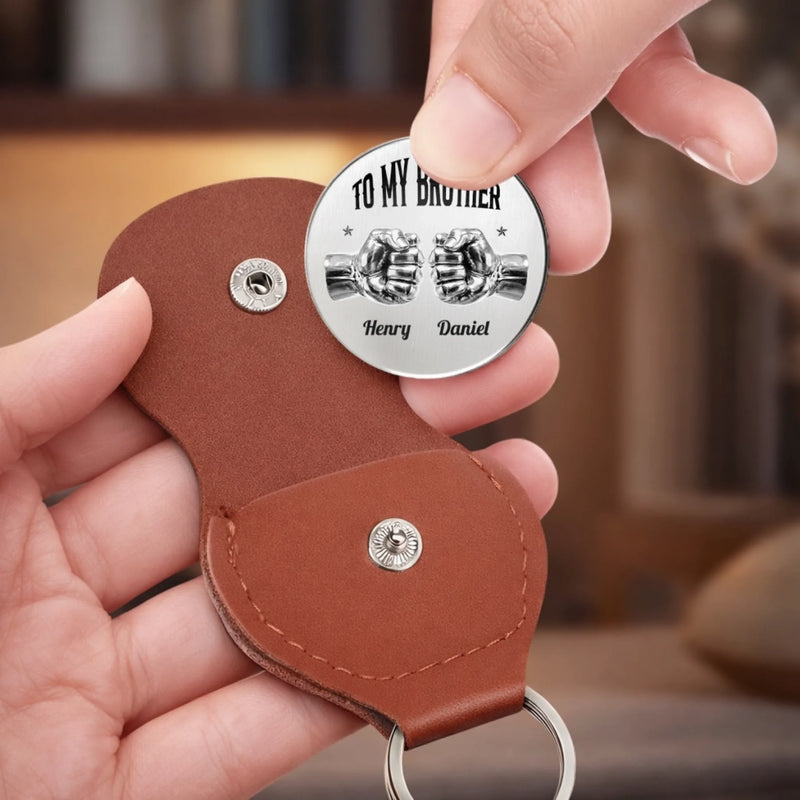 Custom Pocket Hug - Personalized Birthday Gifts For Brother - Side By Side Since Childhood