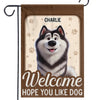 Custom Flag - Personalized Birthday Gifts For Dog Lovers, Dog Dad And Mom - Welcome To Our Dog Home