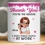 Custom 3D Inflated Effect Printed Mug - Personalized Retirement Gifts For Women, Besties, Sisters, BFF - You’re My Work Therapy