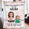Custom Blanket - Personalized Baby Shower, Gender Reveal Gifts For New Moms, New Dads, New Parents - Welcome To Your Beautiful World