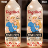 Custom Bottle Lamp - Personalized Anniversary Valentine Wedding Gifts For Husband And Wife, Him And Her - Love Feels Steady With You