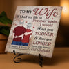 Custom Square Shaped Stone With Stand - Personalized Anniversary Wedding Gifts For Husband And Wife, Him And Her - Old Souls, Endless Love