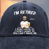 Custom Vintage Washed Denim Baseball Cap - Personalized Retirement Gifts For Women, Men - I Do What I Want