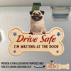 Custom Car Visor Clip - Personalized Birthday Gifts For Dog Lovers, Dog Dad And Mom - My Dog Is Waiting