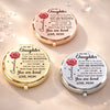 Custom Compact Mirror - Personalized Birthday Gifts For Daughter, Granddaughter - Forever Proud Of Daughter