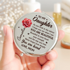 Custom Compact Mirror - Personalized Birthday Gifts For Daughter, Granddaughter - Forever Proud Of Daughter