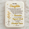 Custom LED Compact Makeup Mirror - Personalized Birthday Gifts For Daughter, Granddaughter - My World Is Daughter