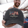 Custom Vintage Washed Denim Baseball Cap - Personalized 4th Of July Gifts For Dad, Grandpa, Husband - Still Going Strong