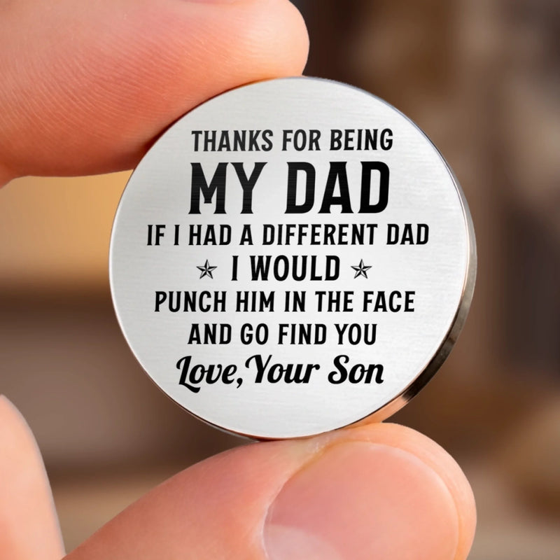 Custom Pocket Hug - Personalized Birthday Gifts For Dad - Dad Is My Hero