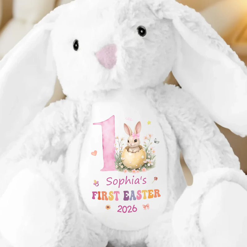 Custom Name First Easter Gifts - Personalized Bunny Plush