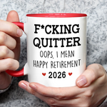 Custom Name Funny Retirement Gifts for Coworkers - Personalized Accent Mugs