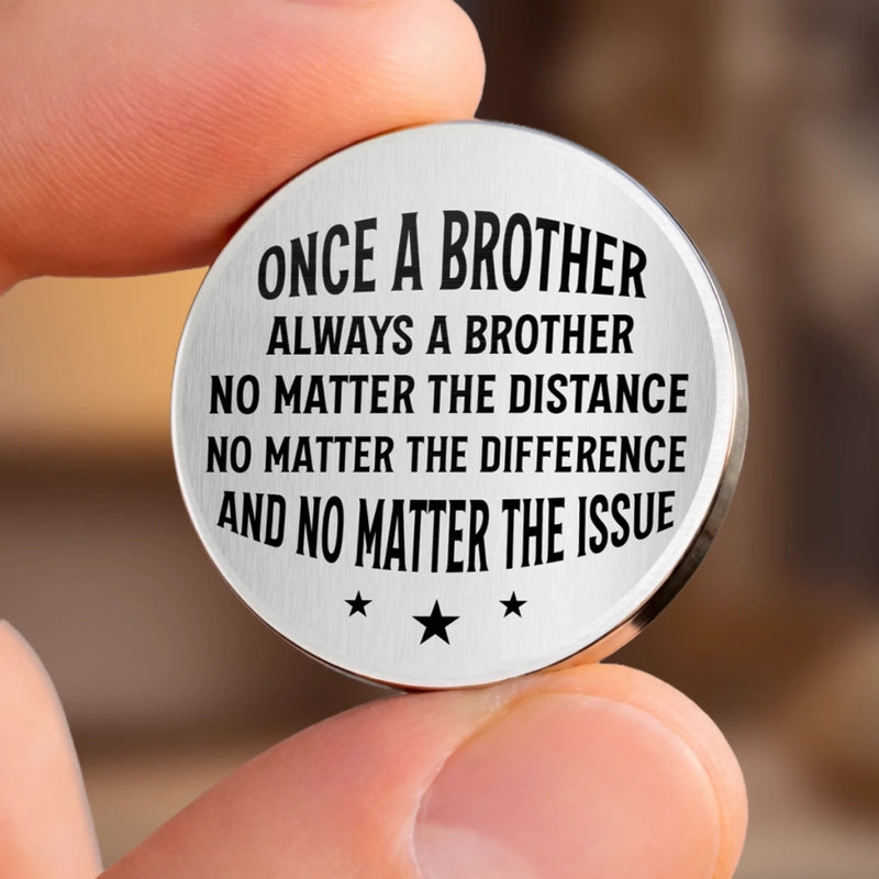 Custom Pocket Hug - Personalized Birthday Gifts For Brother - Brothers Never Walk Alone