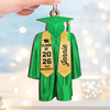 Caps Off To New Beginnings - Family Personalized Custom Ornament - Wood Custom Shaped - Christmas Gift, Graduation Gift For Family Members, Siblings, Brothers, Sisters