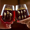 Custom Wine Glass - Personalized Mother's Day Birthday Gifts For Mom, Grandma - A Milestone Filled With Love