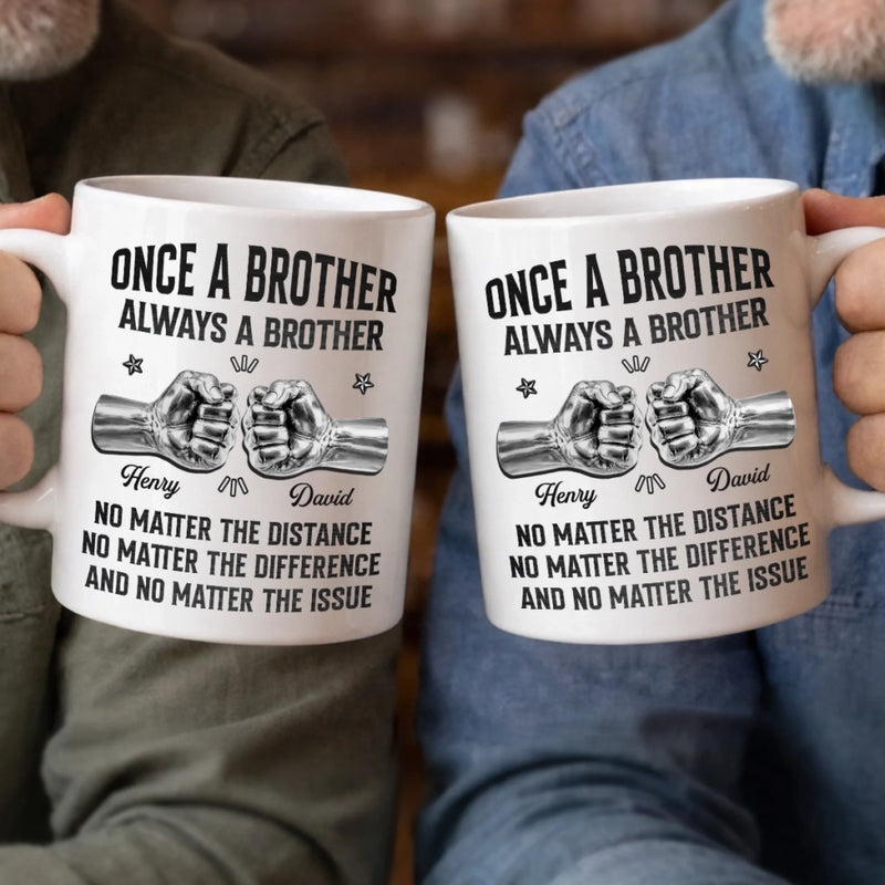 Custom Mug - Personalized Birthday Gifts For Brother - Brothers Built By Shared Memories