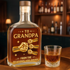 Custom Liquor Decanter - Personalized Birthday Gifts For Dad, Grandpa - Grandpa Love Runs Deep