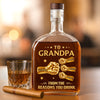 Custom Liquor Decanter - Personalized Birthday Gifts For Dad, Grandpa - Grandpa Love Runs Deep