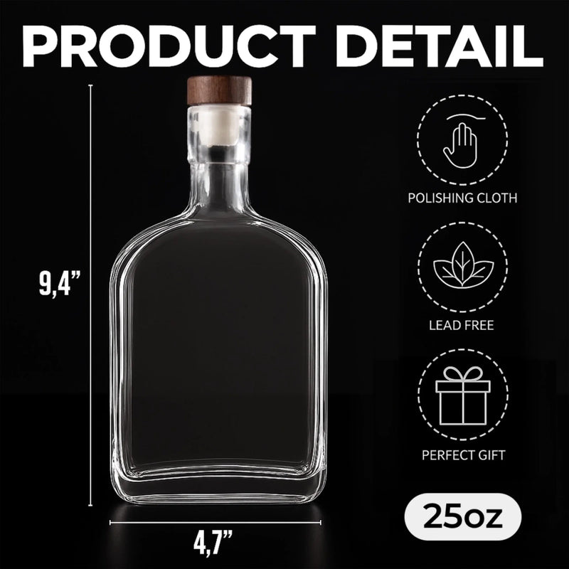 Custom Liquor Decanter - Personalized Birthday Gifts For Dad, Grandpa - Grandpa Love Runs Deep