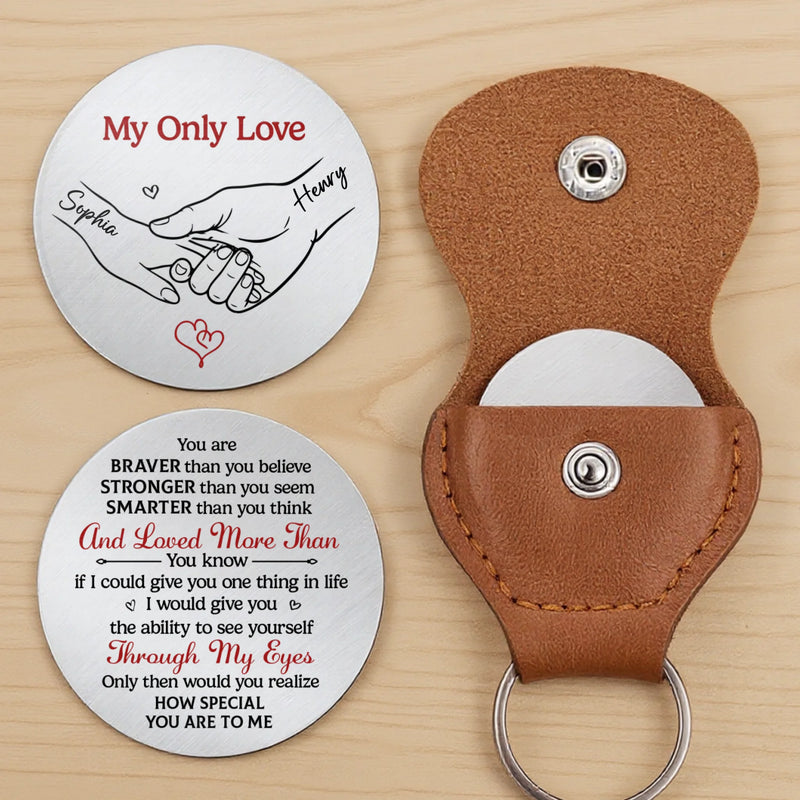 Custom Pocket Hug - Personalized Anniversary Wedding Gifts For Husband And Wife, Him And Her - Hold This When Missing Me